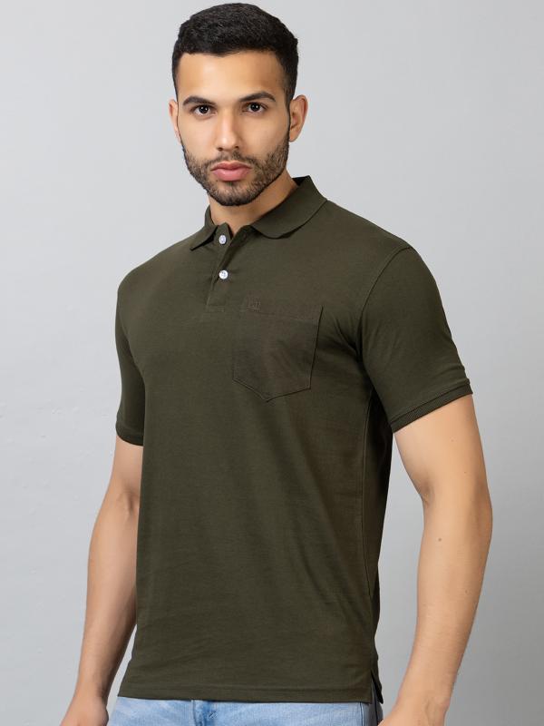 Mens t shirts with shop pocket and collar