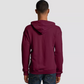 Maroon With Zipper Hoodie